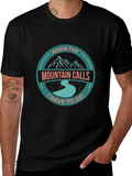 Mountain Calls Black Graphic T-Shirt