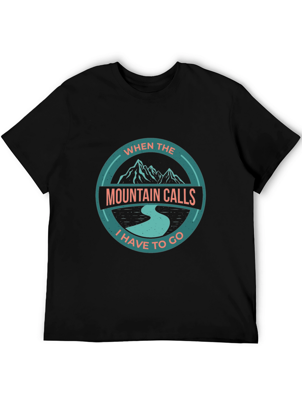 Mountain Calls Black Graphic T-Shirt