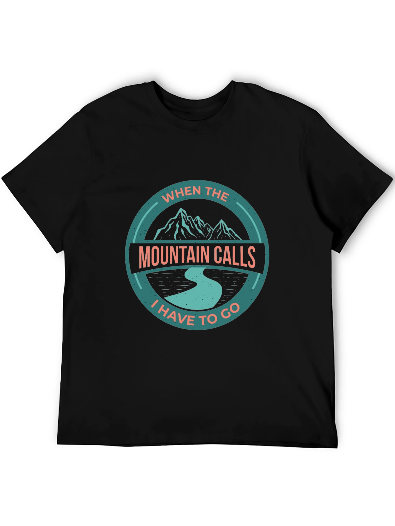 Mountain Calls Black Graphic T-Shirt