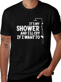Shower Cry Tee - Funny Graphic T-Shirt