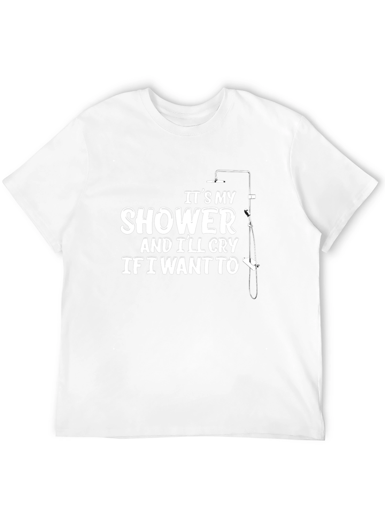 Shower Cry Tee - Funny Graphic T-Shirt