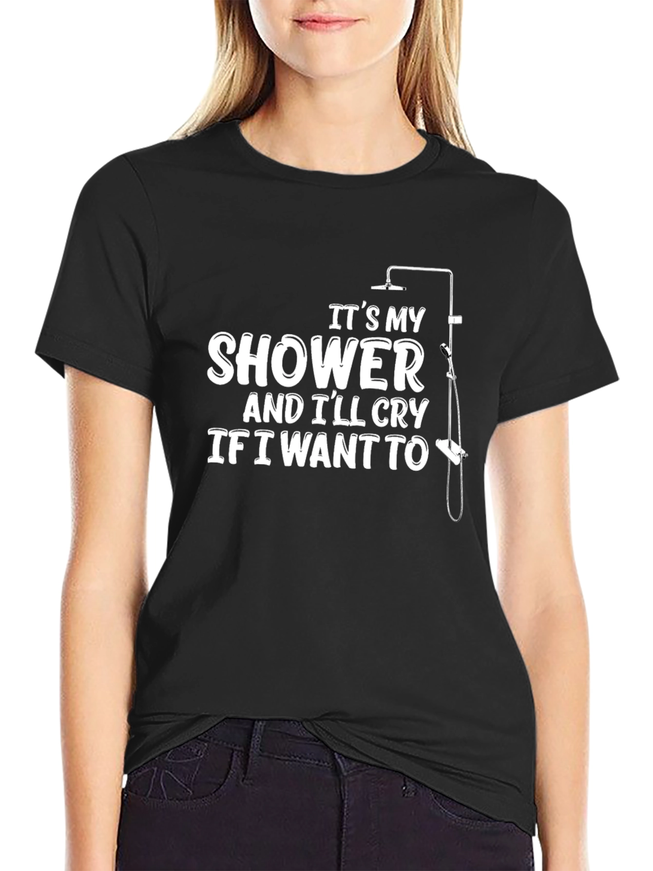 Shower Cry Tee - Funny Graphic T-Shirt