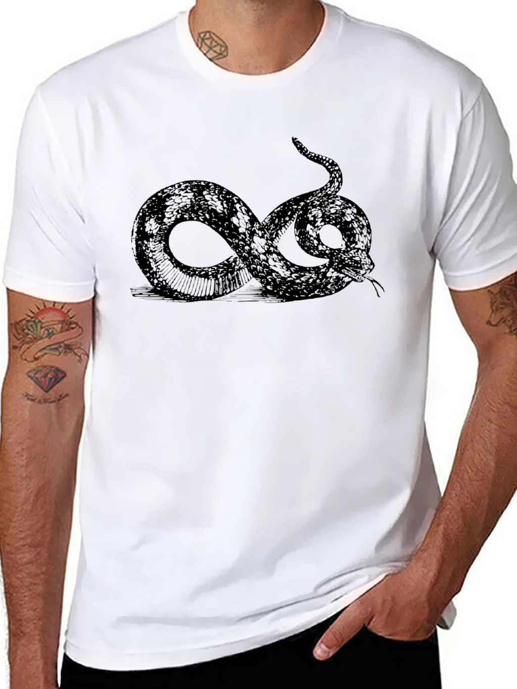 Black Snake Graphic Tee - Classic Style