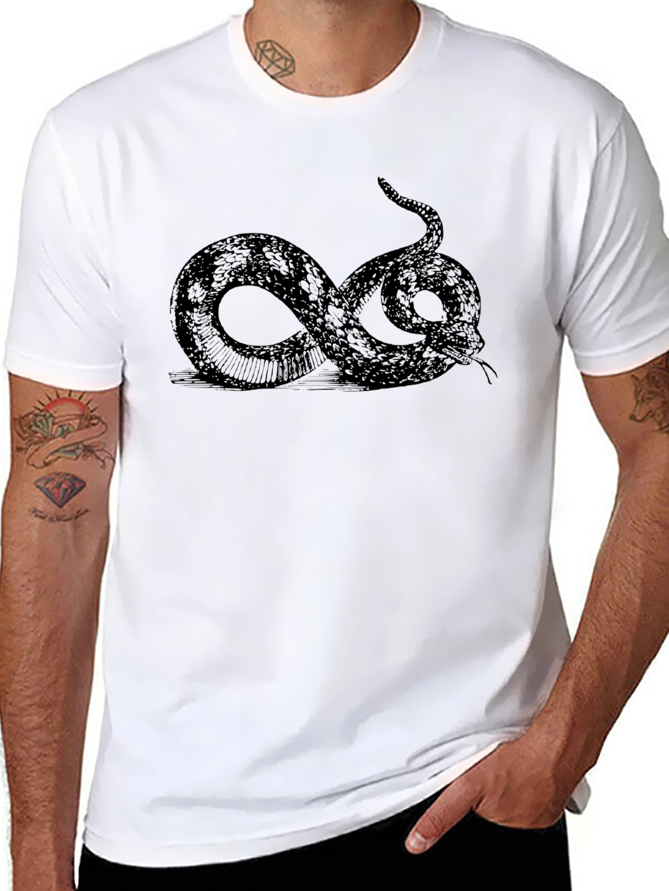 Black Snake Graphic Tee - Classic Style