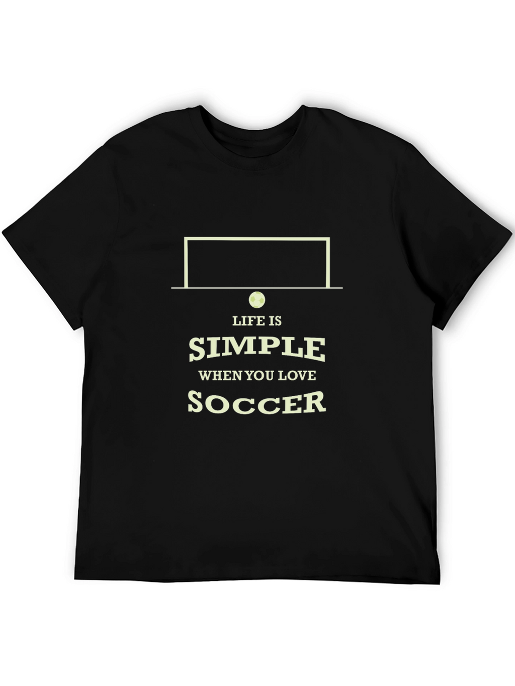 Life is Simple Soccer T-Shirt - Black