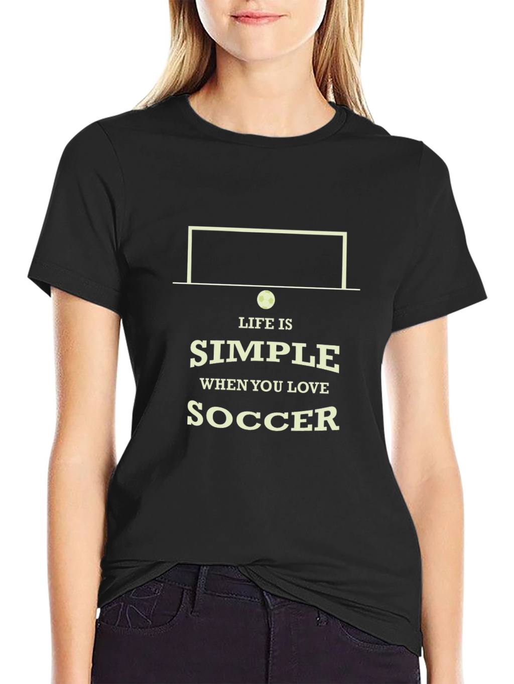 Life is Simple Soccer T-Shirt - Black