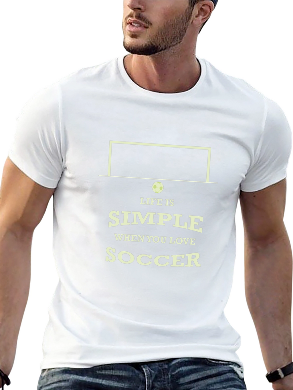 Life is Simple Soccer T-Shirt - Black
