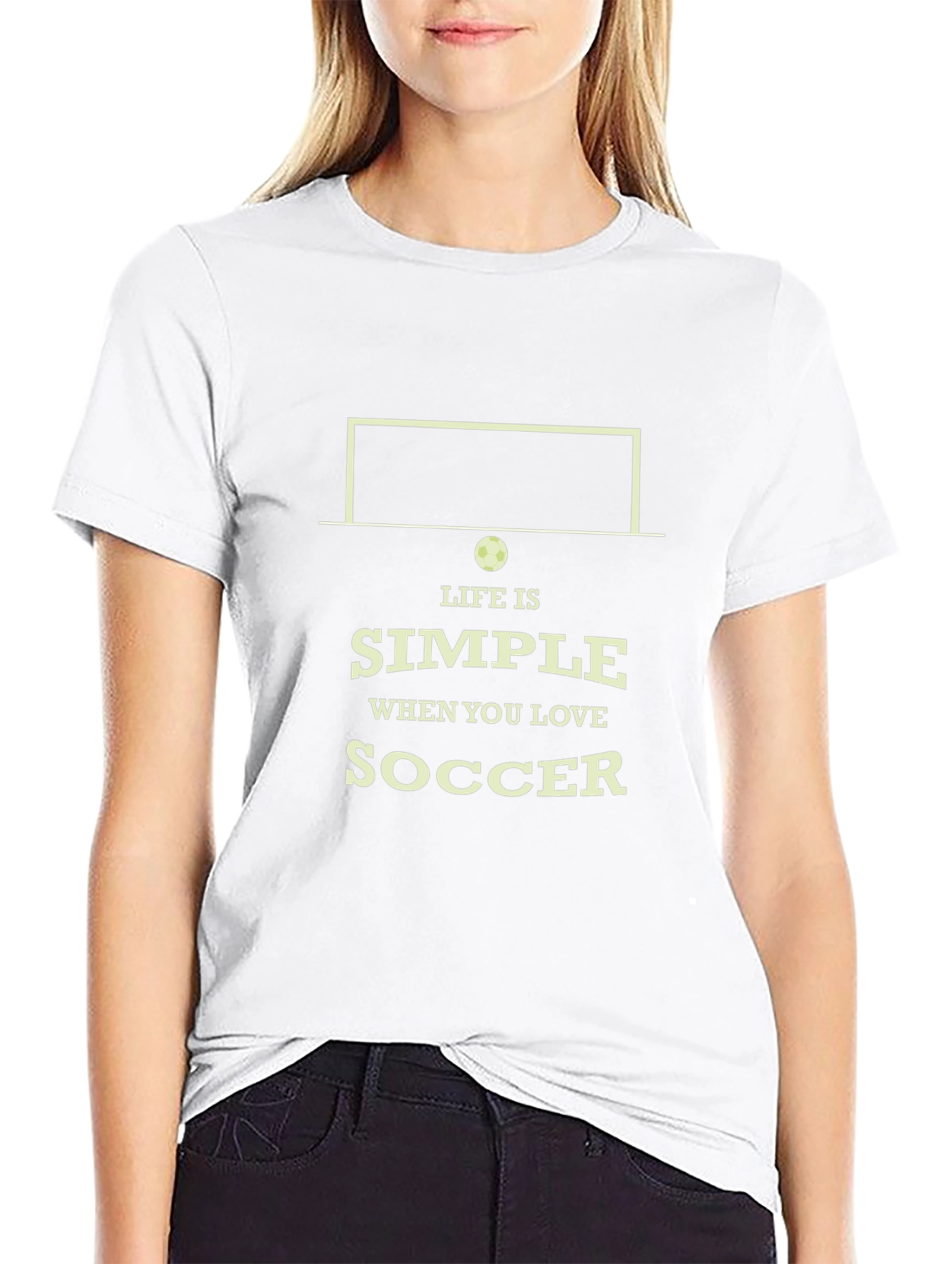 Life is Simple Soccer T-Shirt - Black