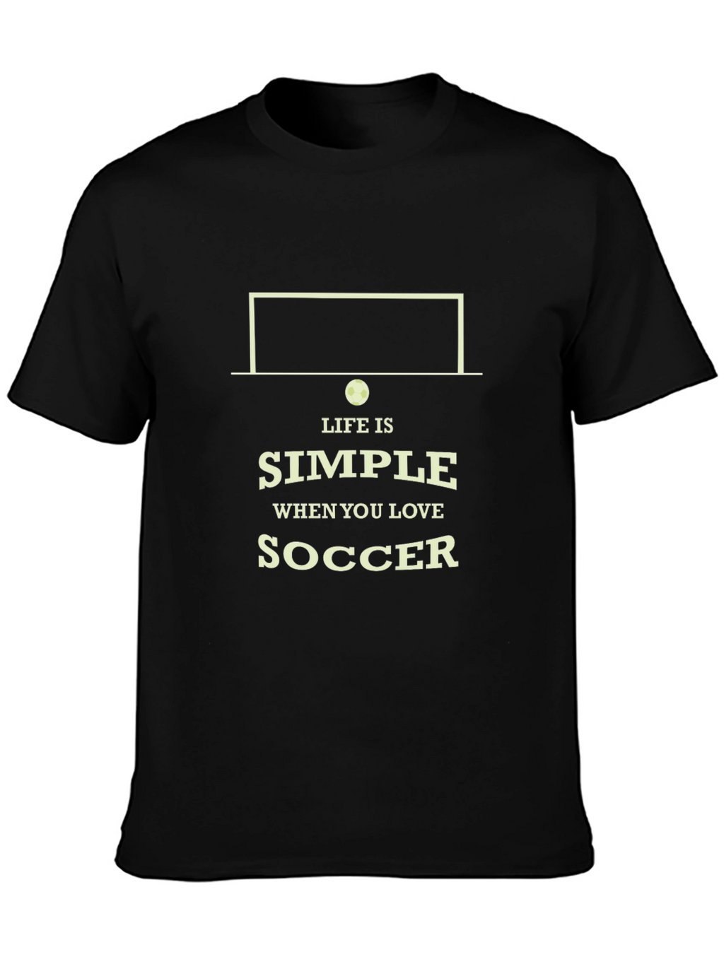 Life is Simple Soccer T-Shirt - Black