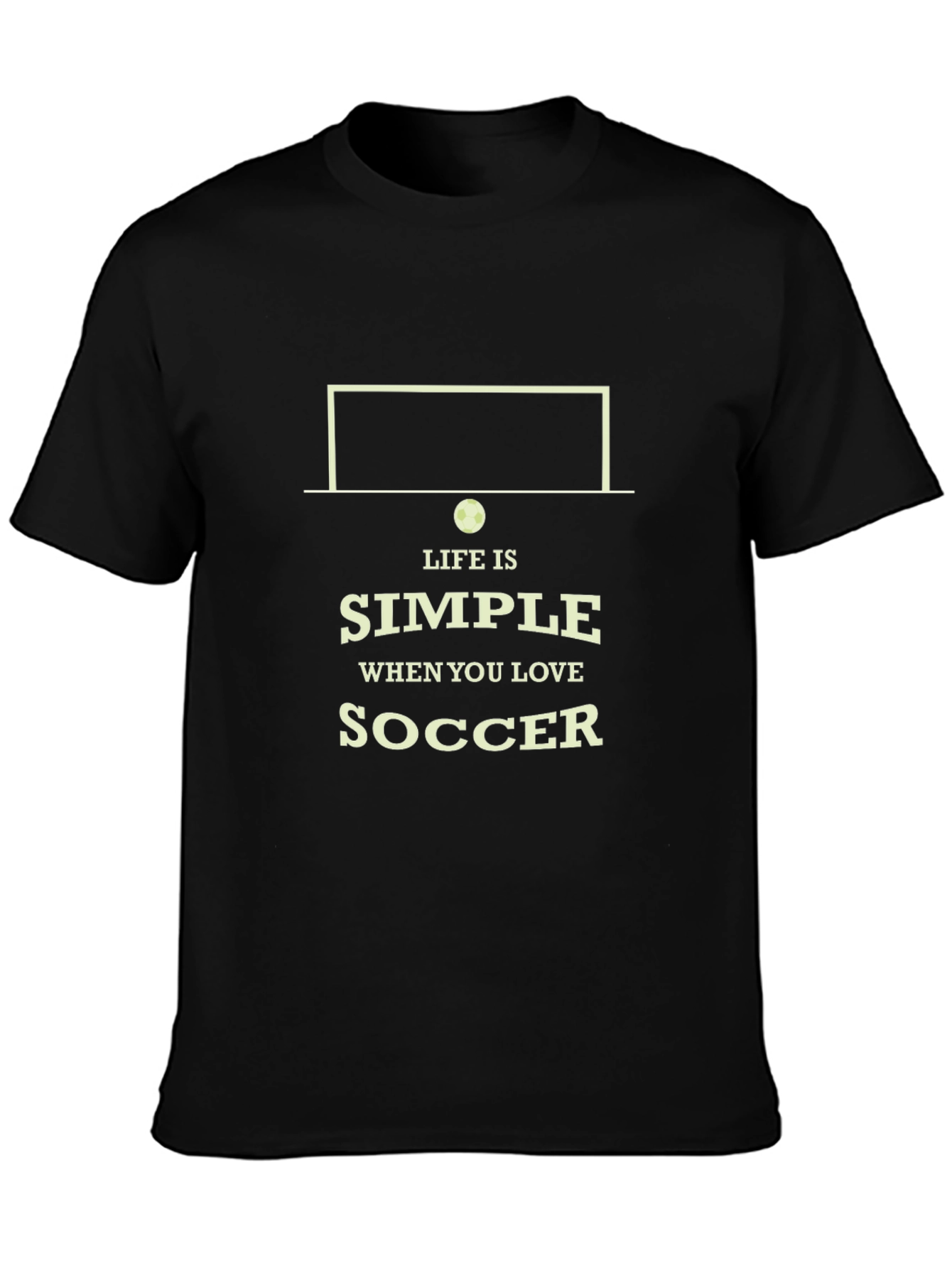 Life is Simple Soccer T-Shirt - Black