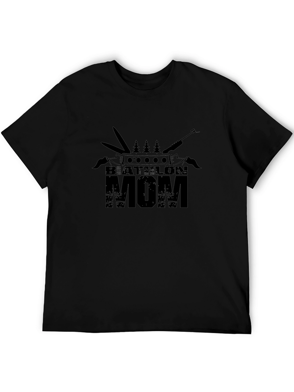 Biathlon Mom T-Shirt - Black Graphic Tee