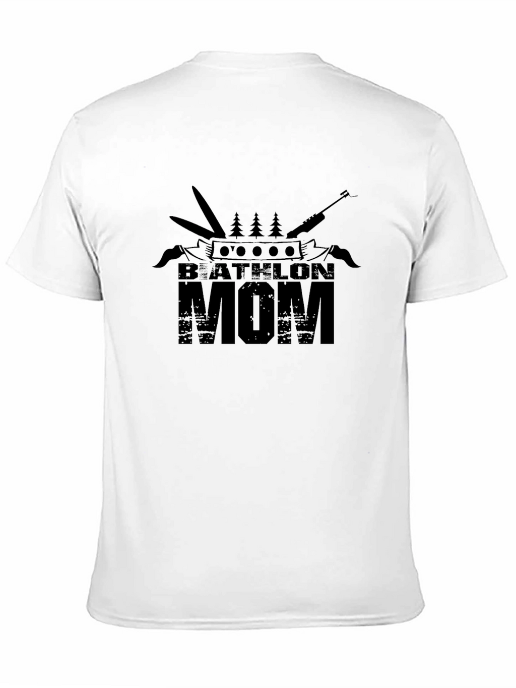 Biathlon Mom T-Shirt - Black Graphic Tee