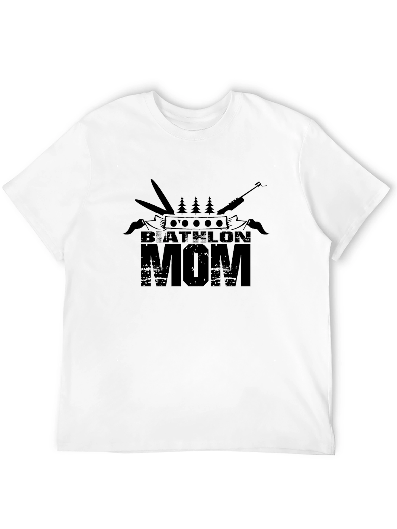Biathlon Mom T-Shirt - Black Graphic Tee