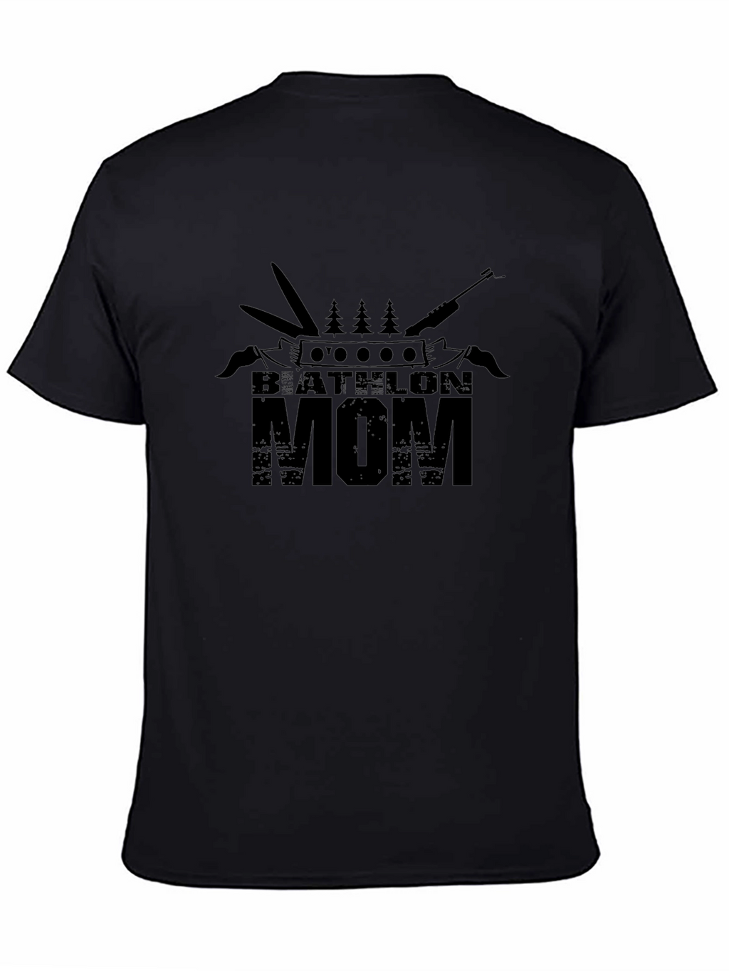 Biathlon Mom T-Shirt - Black Graphic Tee