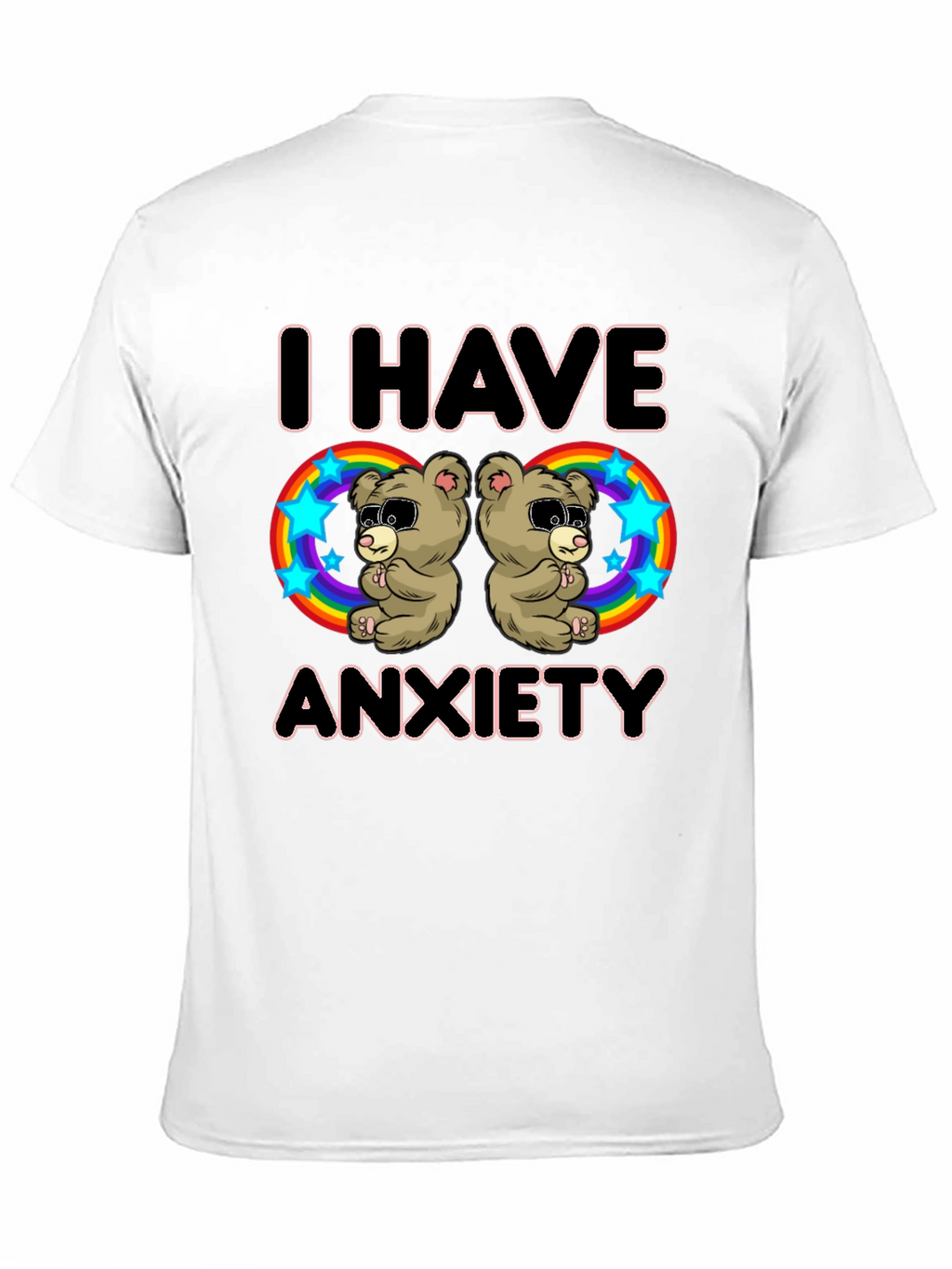 Anxiety Bear Graphic T-Shirt - Quirky Comfort