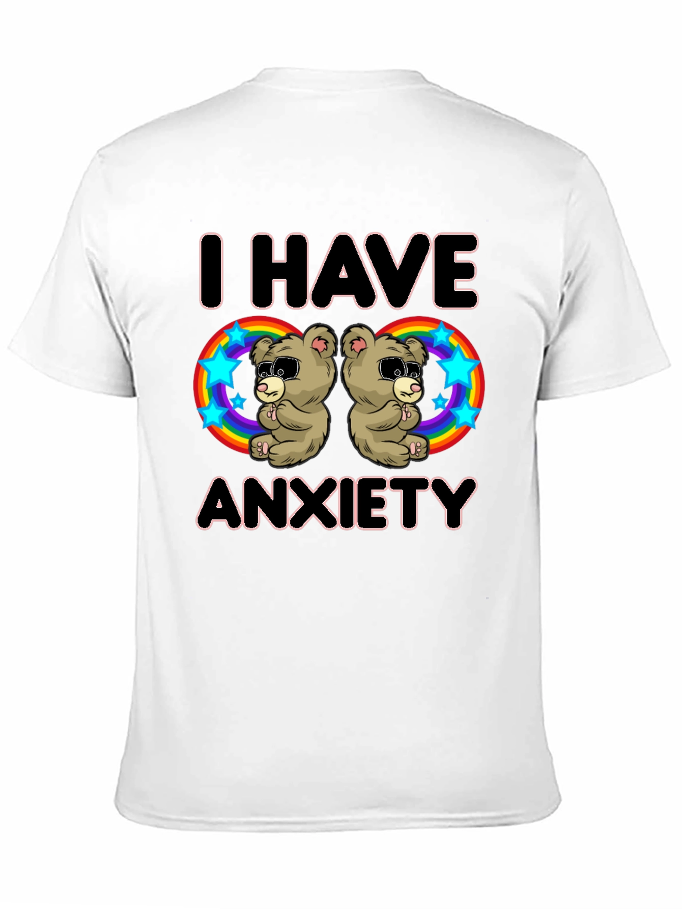 Anxiety Bear Graphic T-Shirt - Quirky Comfort