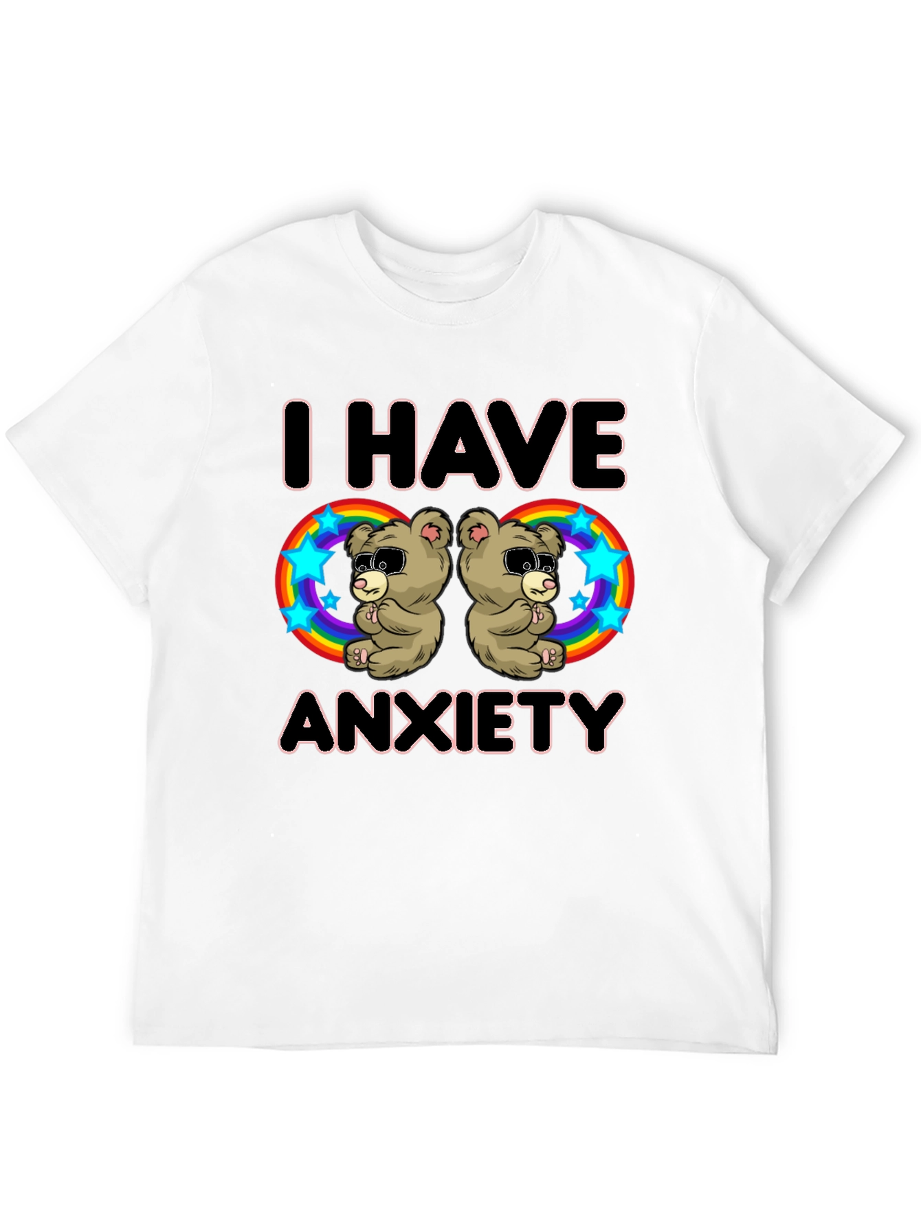 Anxiety Bear Graphic T-Shirt - Quirky Comfort