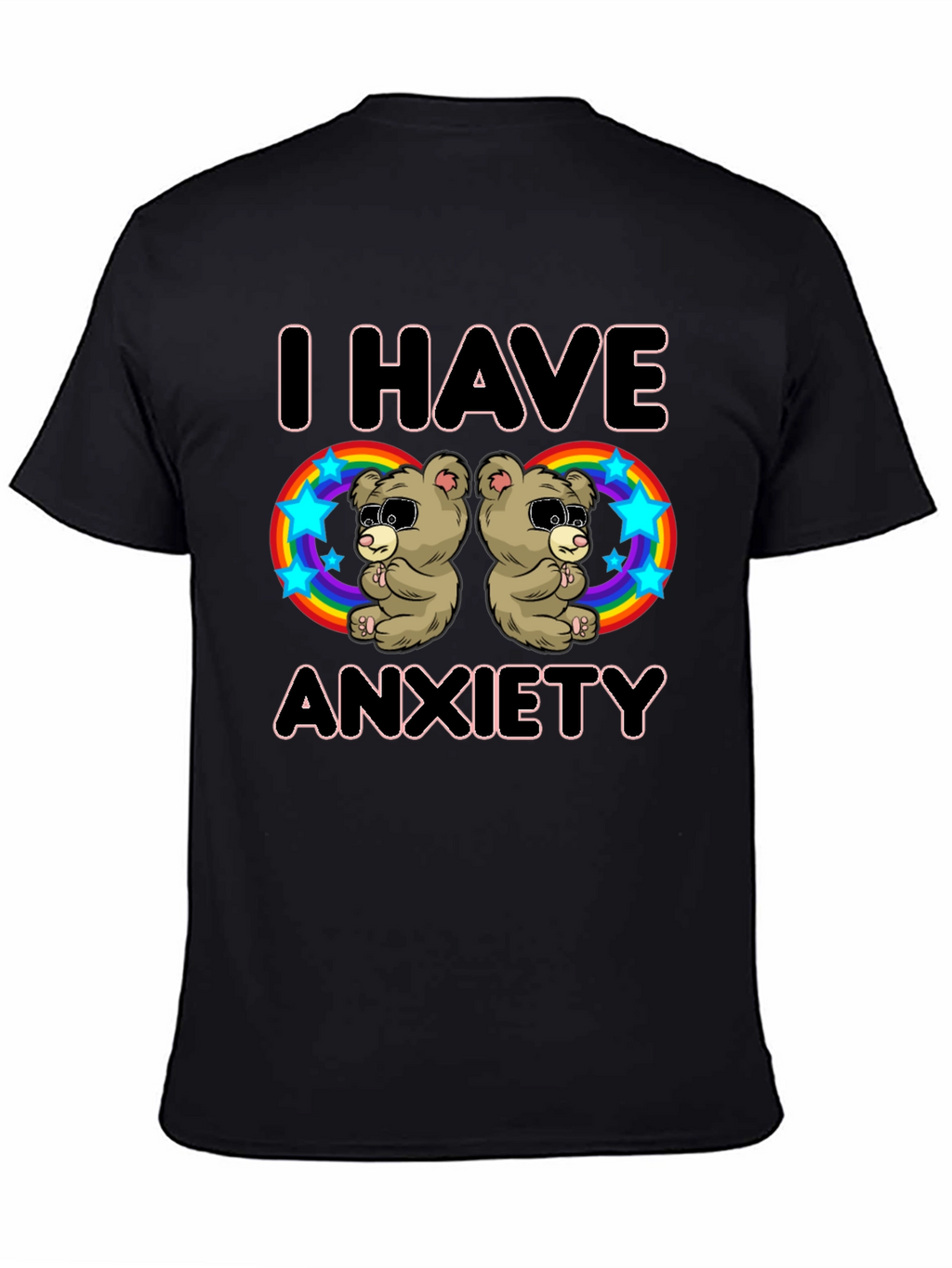 Anxiety Bear Graphic T-Shirt - Quirky Comfort