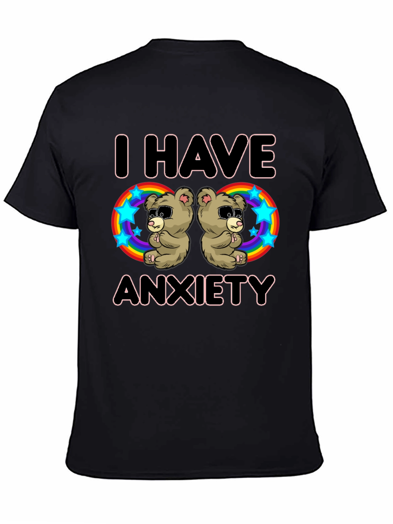 Anxiety Bear Graphic T-Shirt - Quirky Comfort