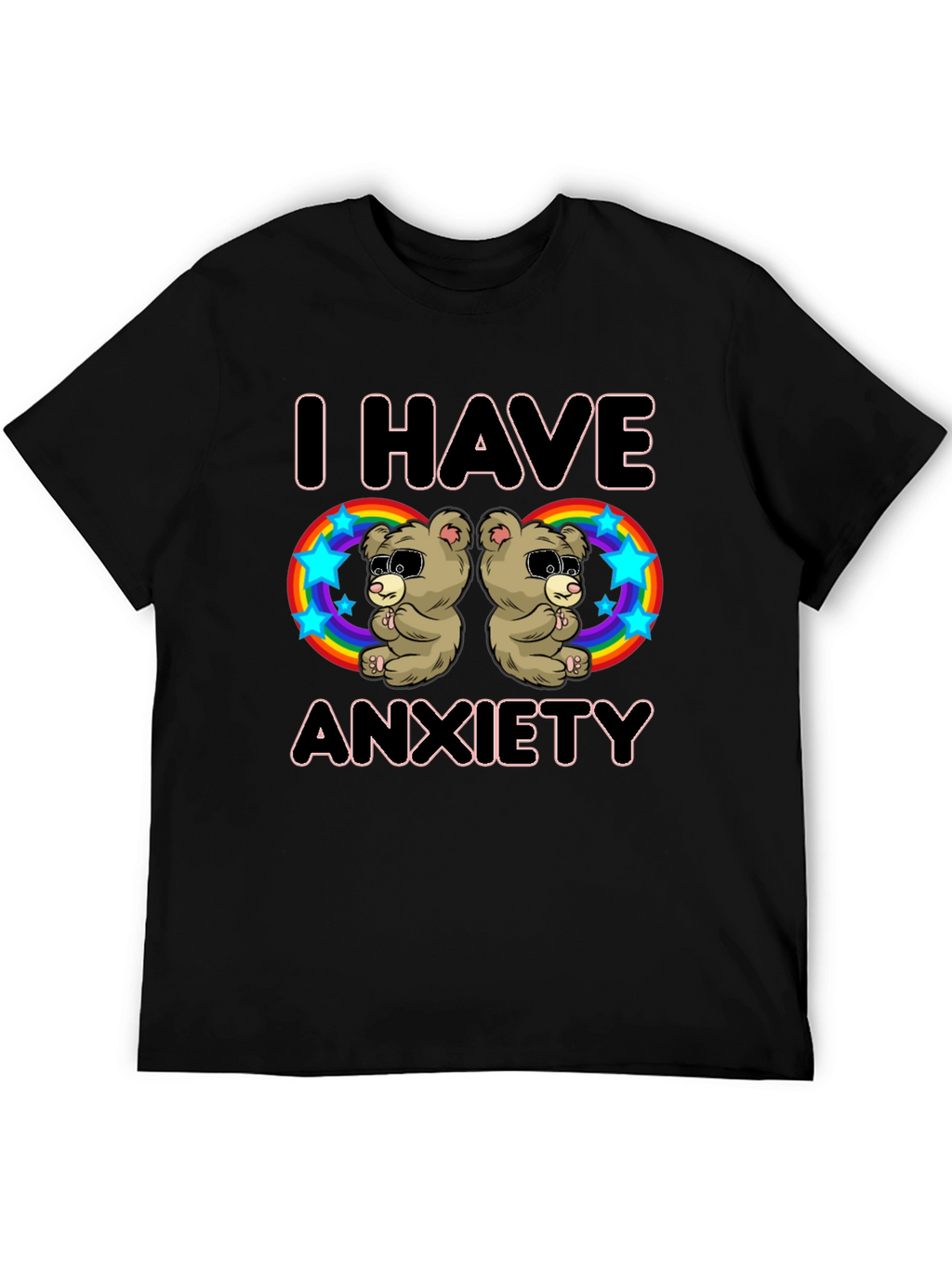 Anxiety Bear Graphic T-Shirt - Quirky Comfort