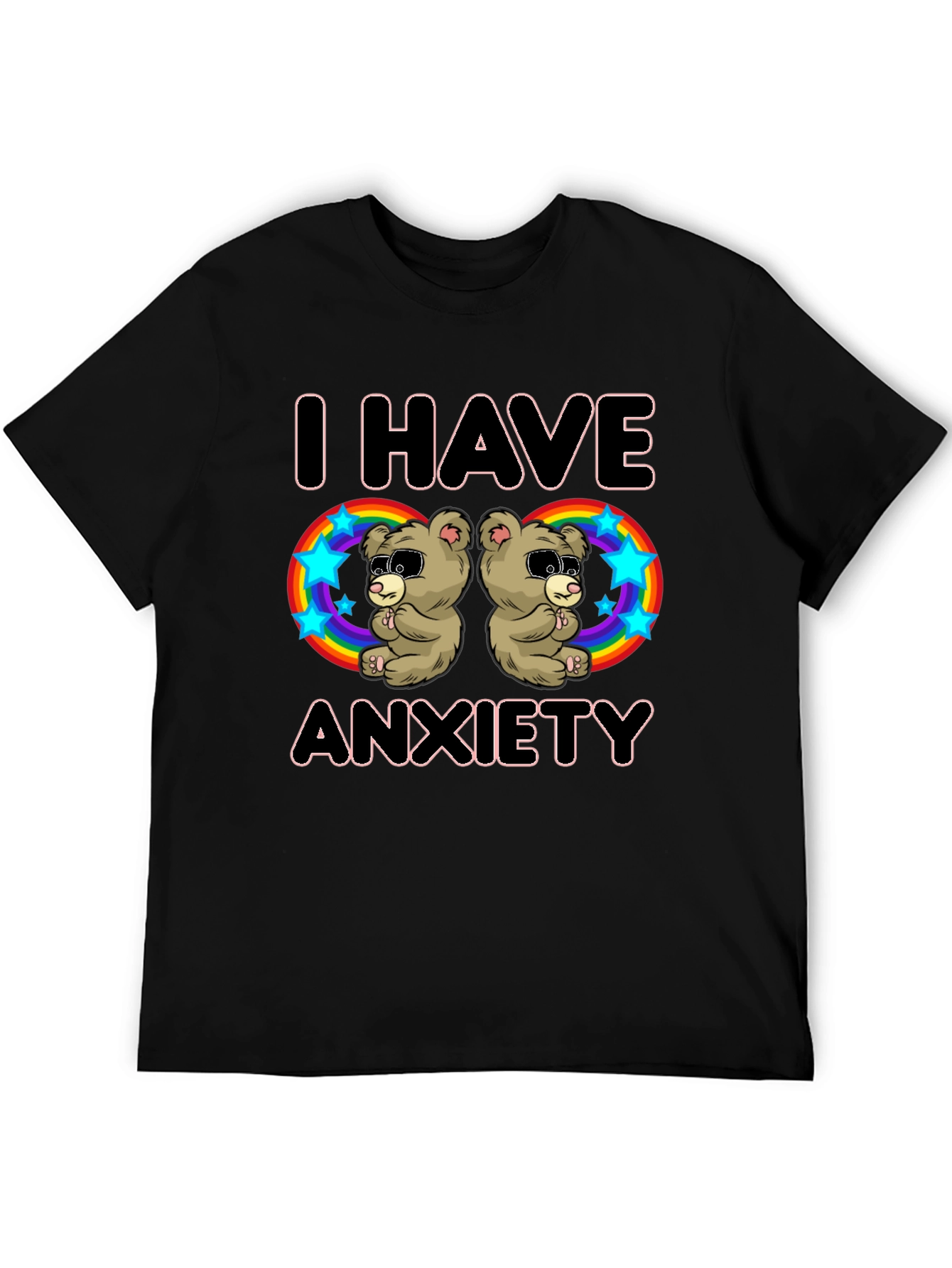 Anxiety Bear Graphic T-Shirt - Quirky Comfort