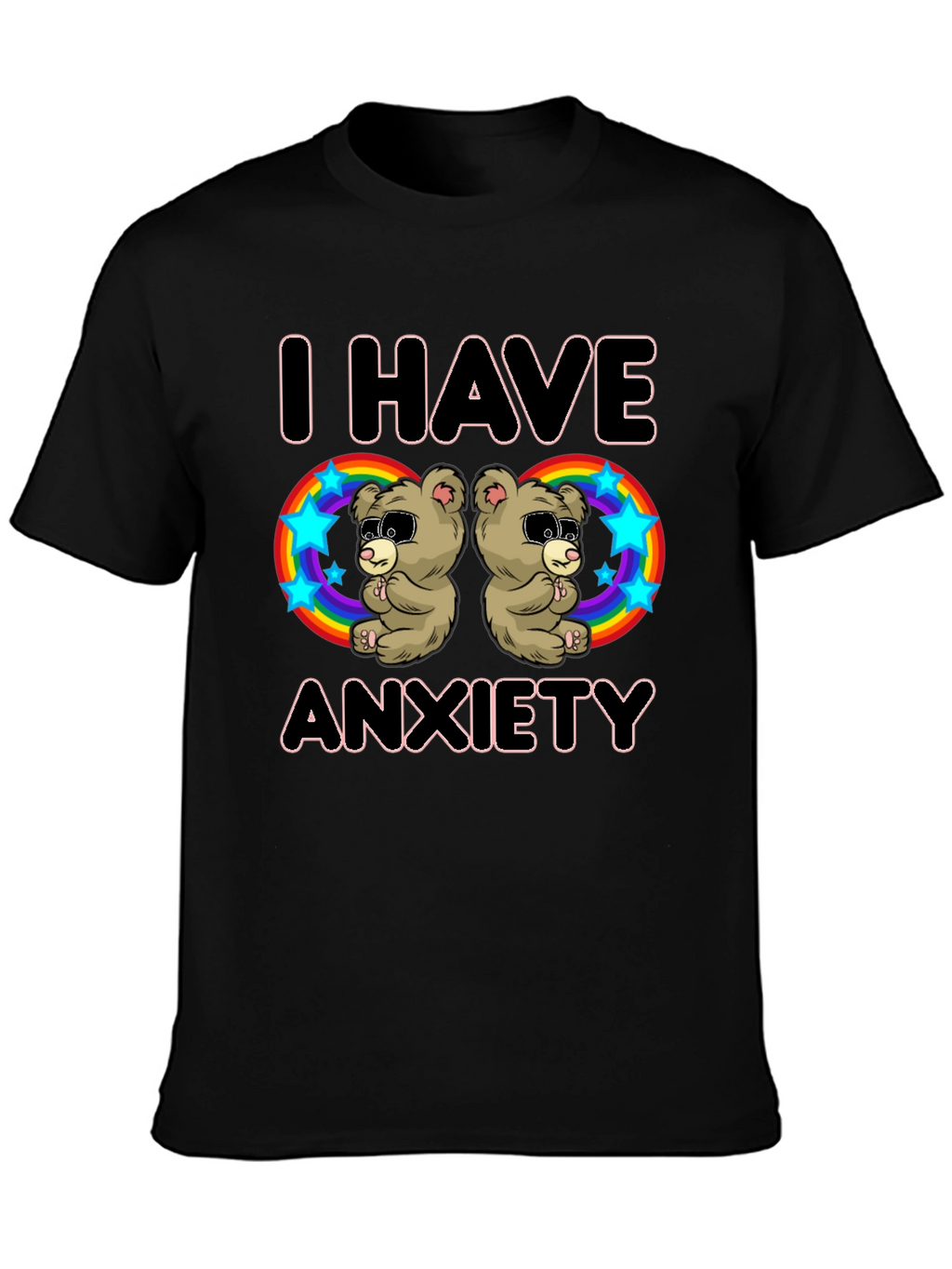 Anxiety Bear Graphic T-Shirt - Quirky Comfort