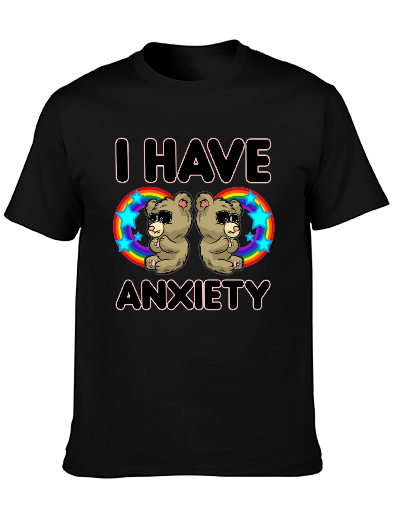 Anxiety Bear Graphic T-Shirt - Quirky Comfort