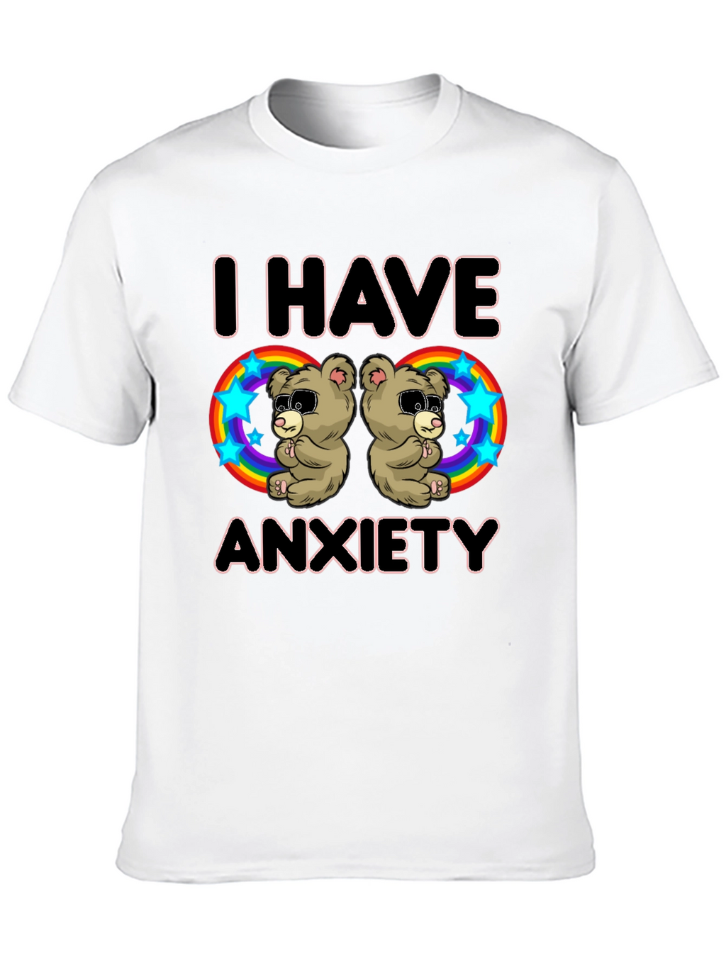 Anxiety Bear Graphic T-Shirt - Quirky Comfort