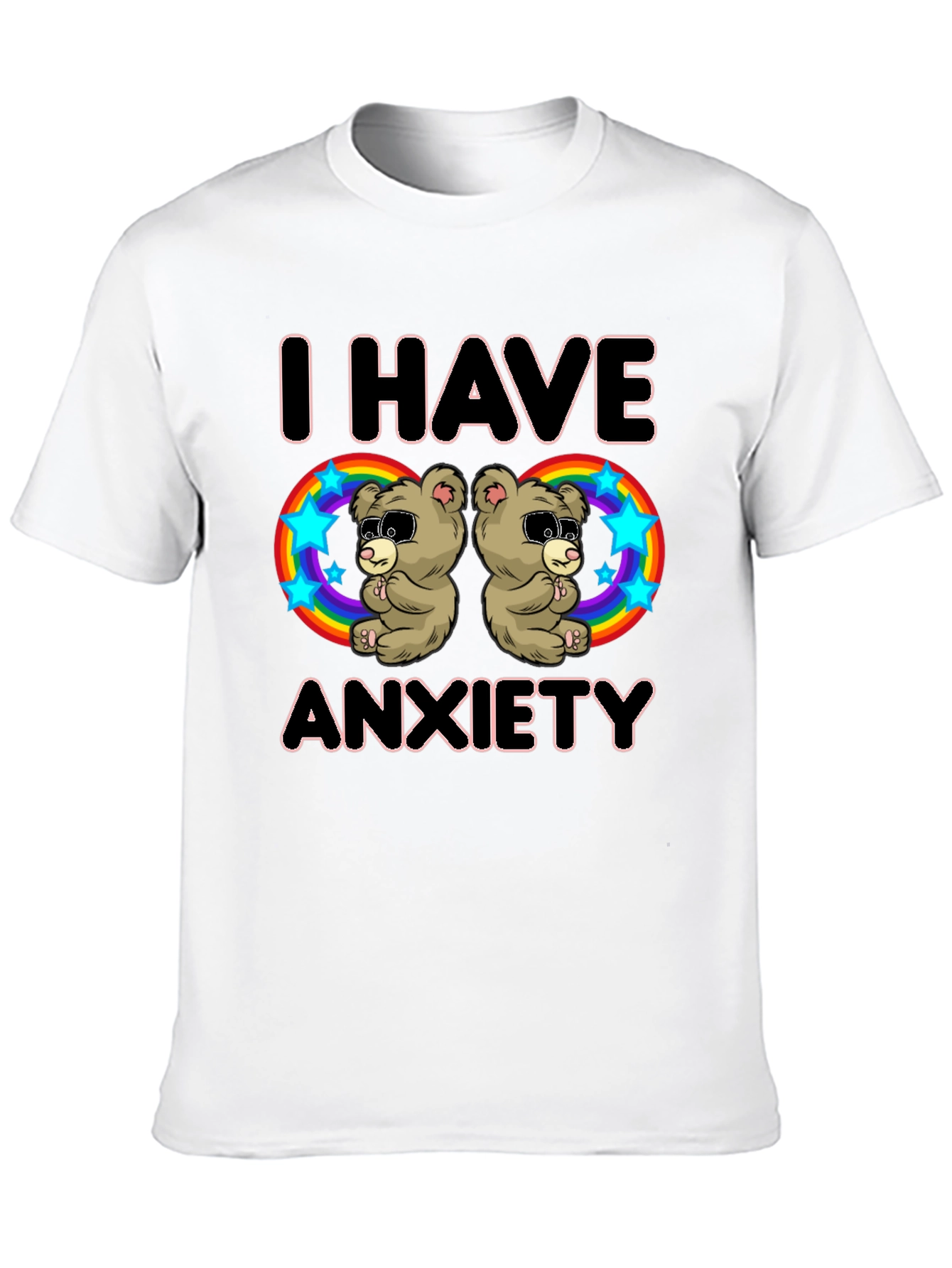 Anxiety Bear Graphic T-Shirt - Quirky Comfort