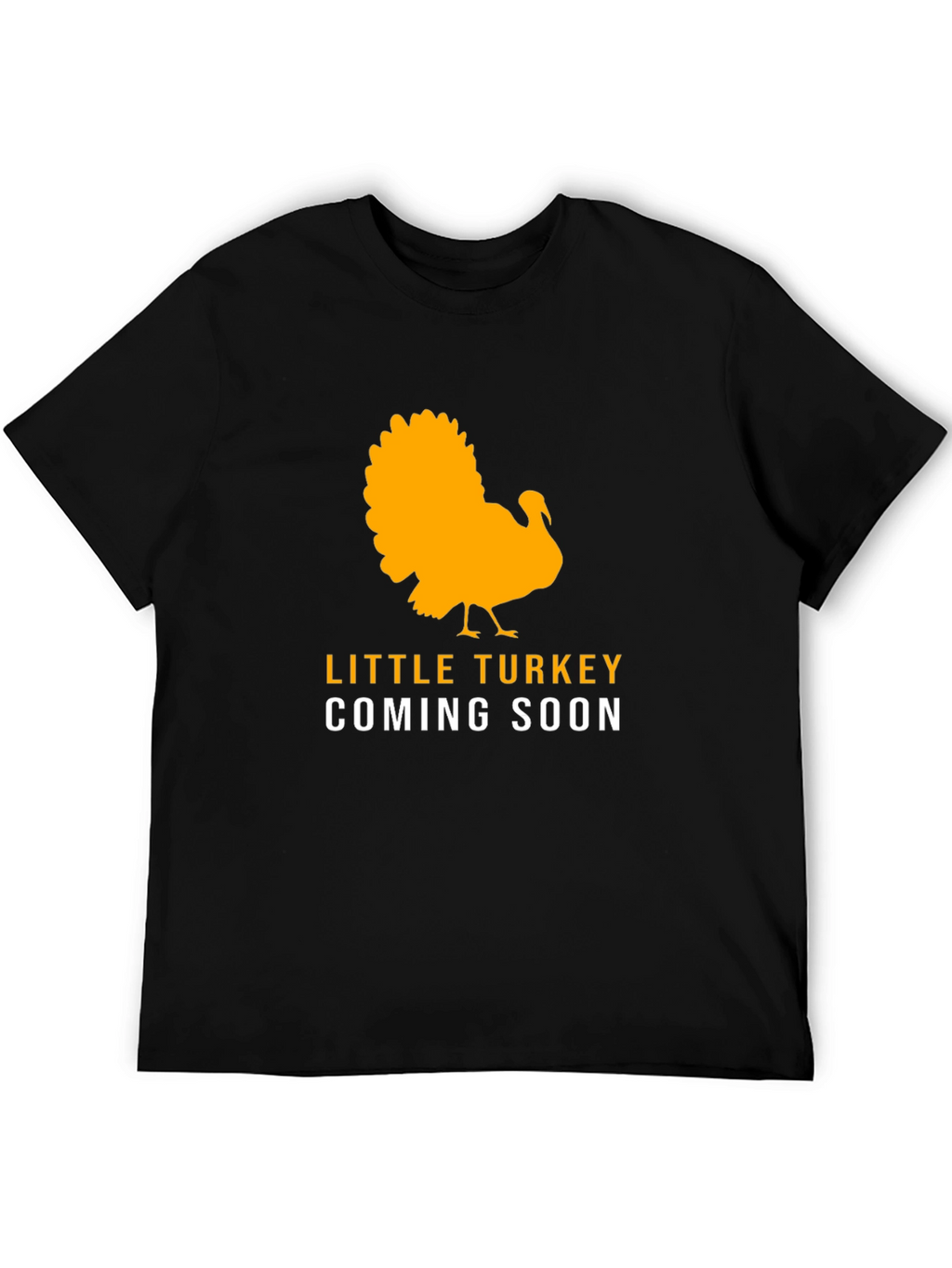 Little Turkey Coming Soon Black T-Shirt