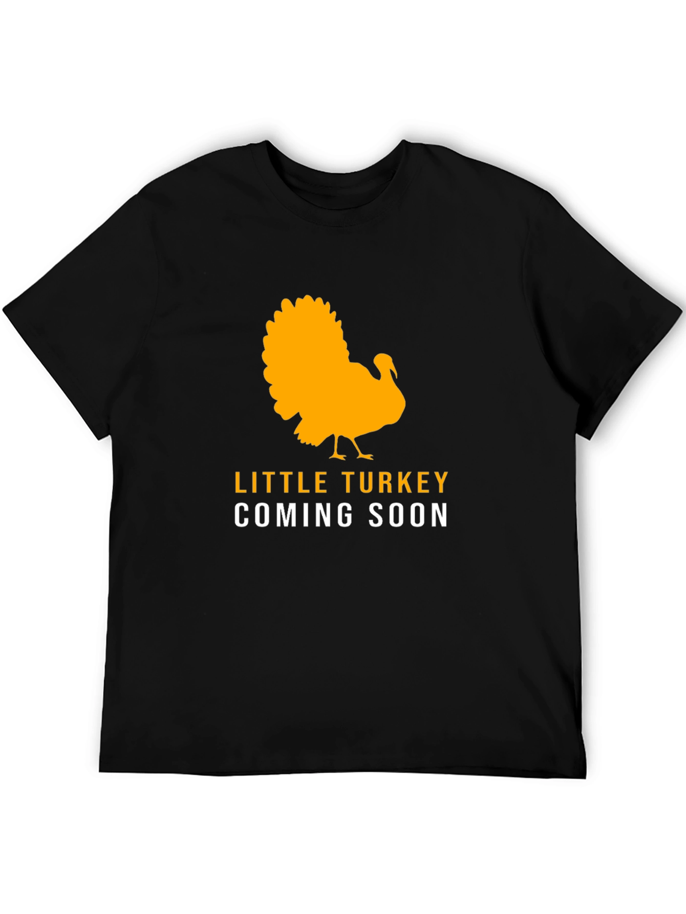 Little Turkey Coming Soon Black T-Shirt