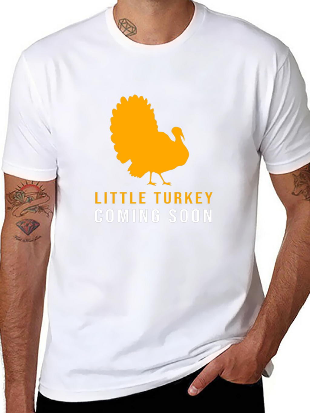 Little Turkey Coming Soon Black T-Shirt