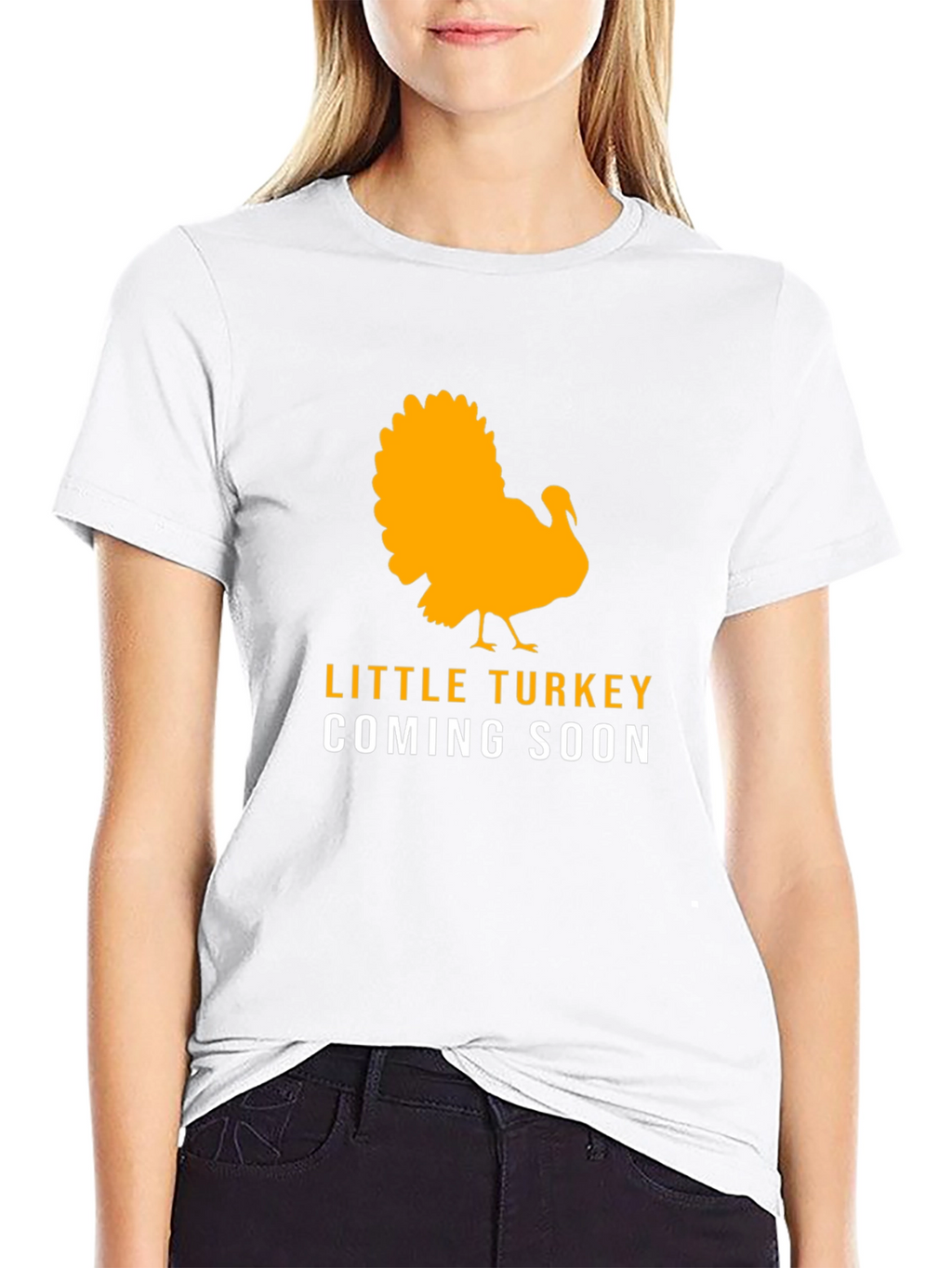 Little Turkey Coming Soon Black T-Shirt