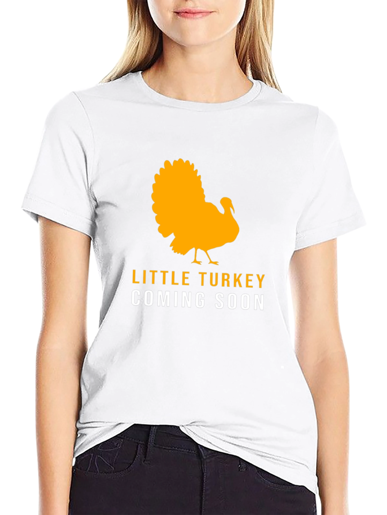 Little Turkey Coming Soon Black T-Shirt