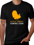 Little Turkey Coming Soon Black T-Shirt