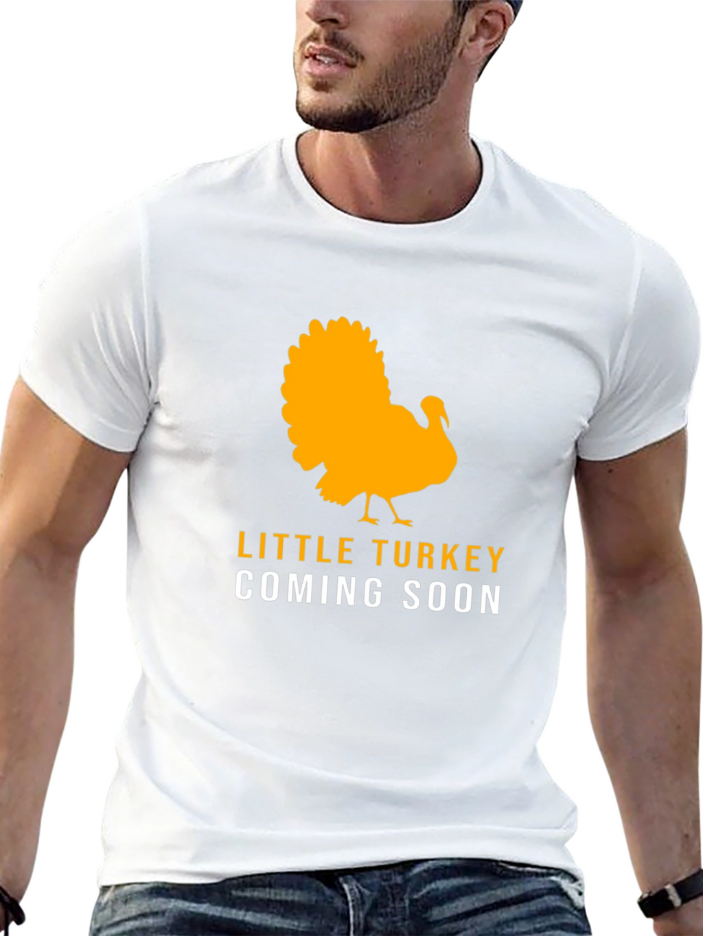 Little Turkey Coming Soon Black T-Shirt