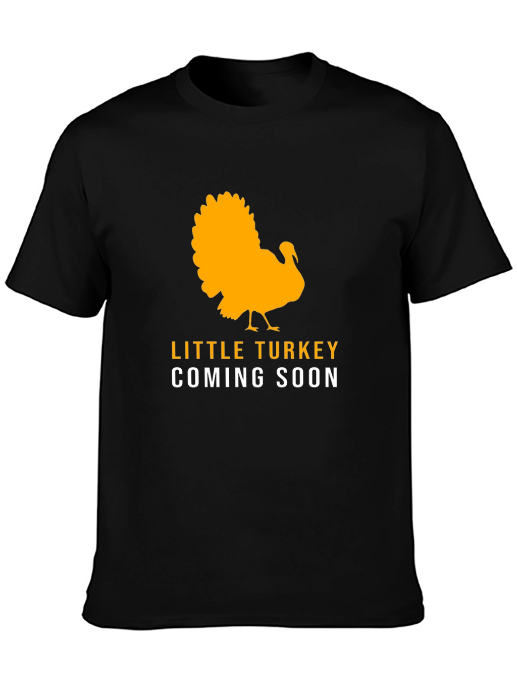 Little Turkey Coming Soon Black T-Shirt