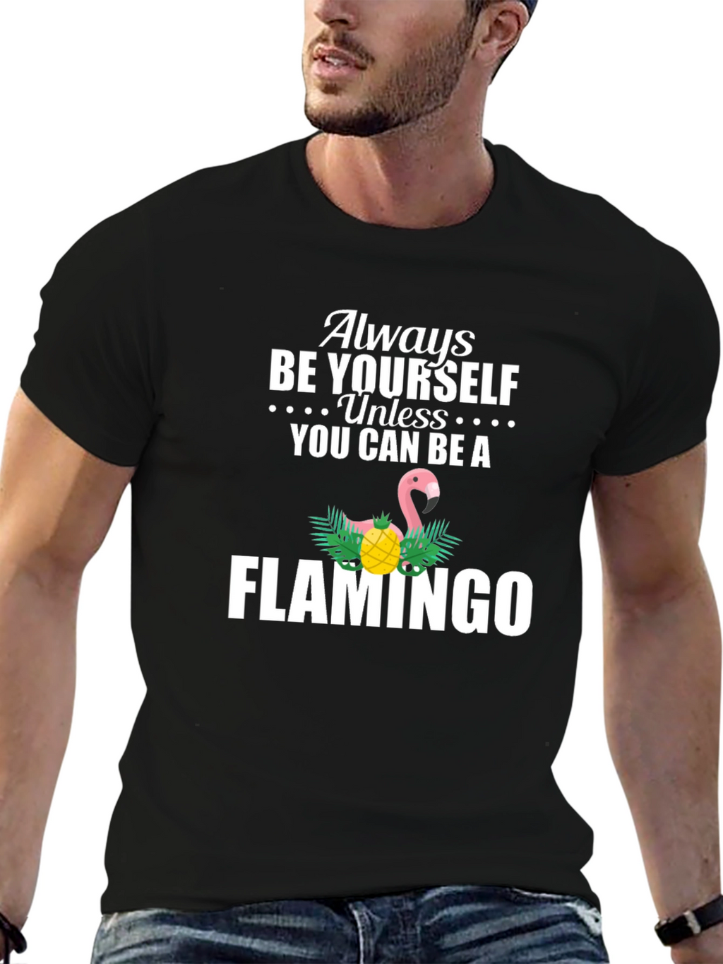 Always Be Yourself Flamingo Graphic Tee