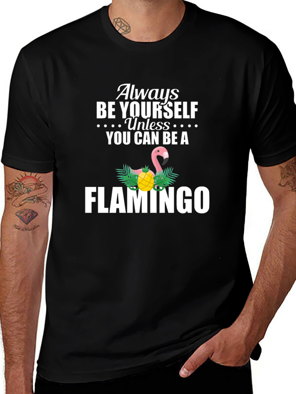 Always Be Yourself Flamingo Graphic Tee