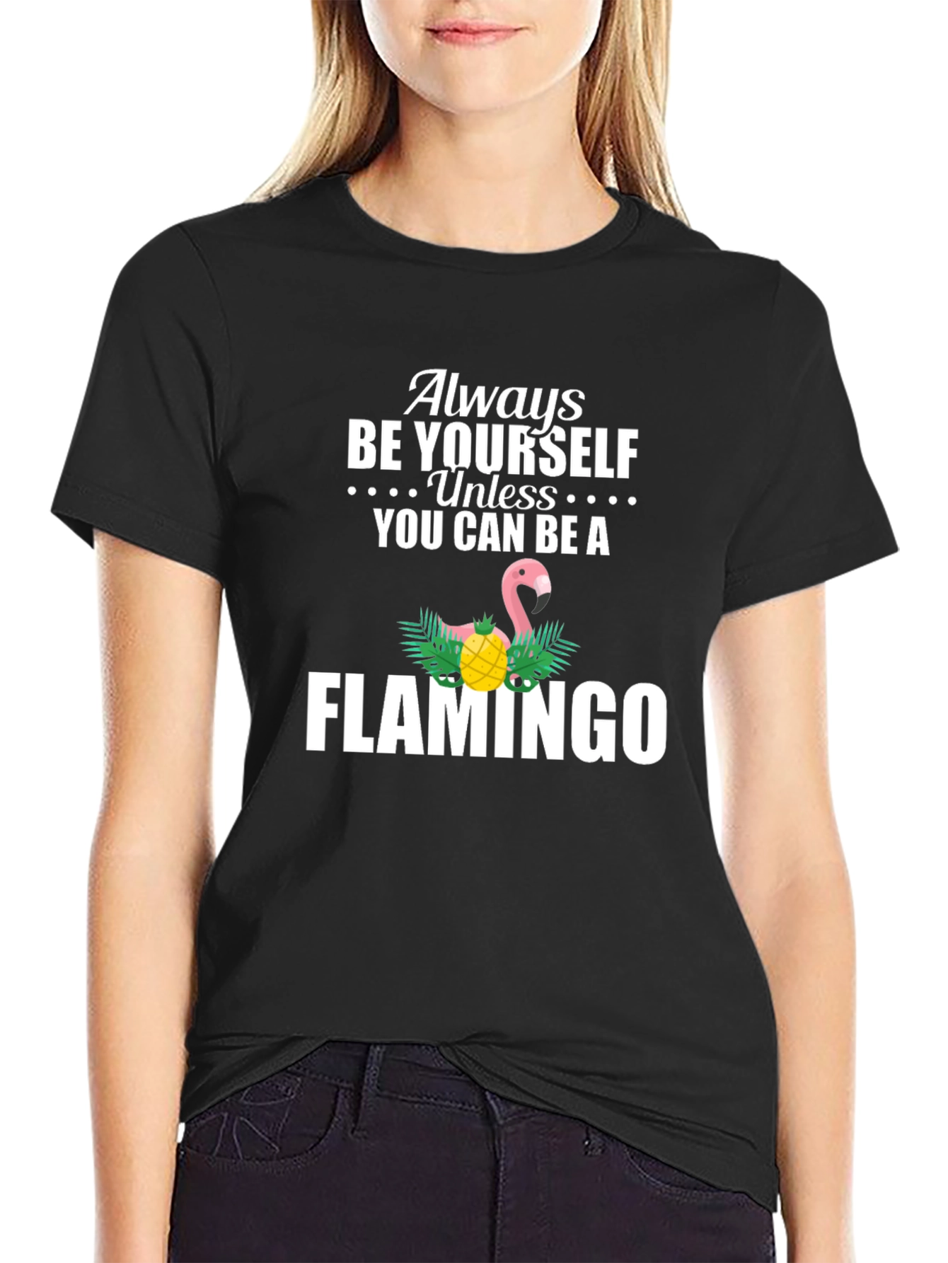 Always Be Yourself Flamingo Graphic Tee