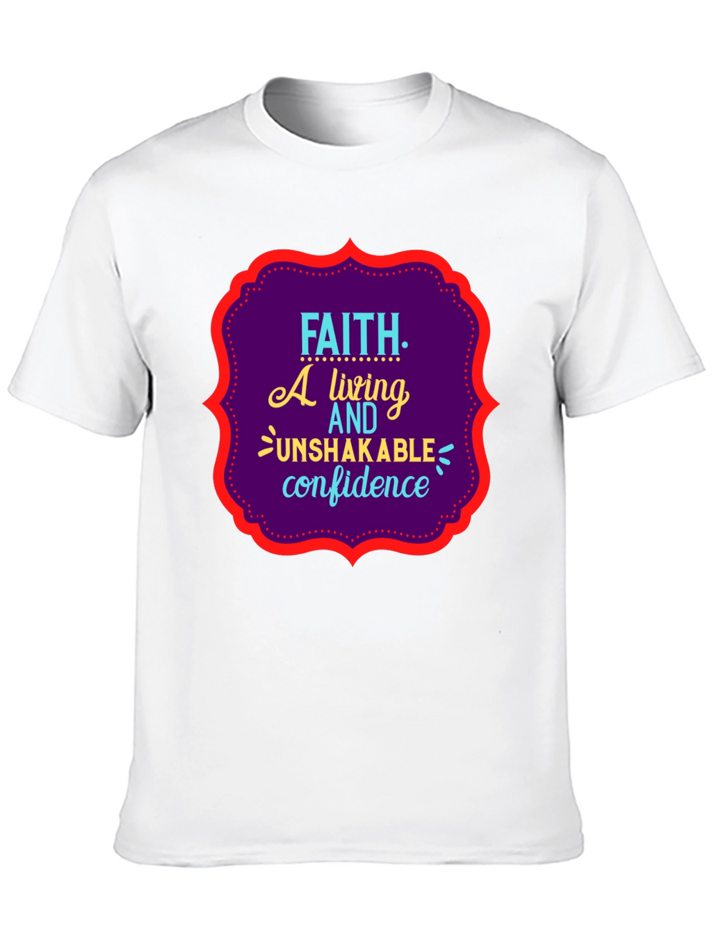 Faith Unshakable Confidence Black Graphic T-Shirt