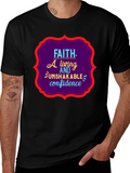 Faith Unshakable Confidence Black Graphic T-Shirt