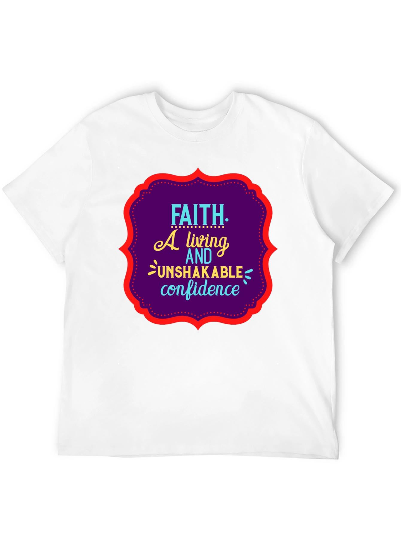 Faith Unshakable Confidence Black Graphic T-Shirt