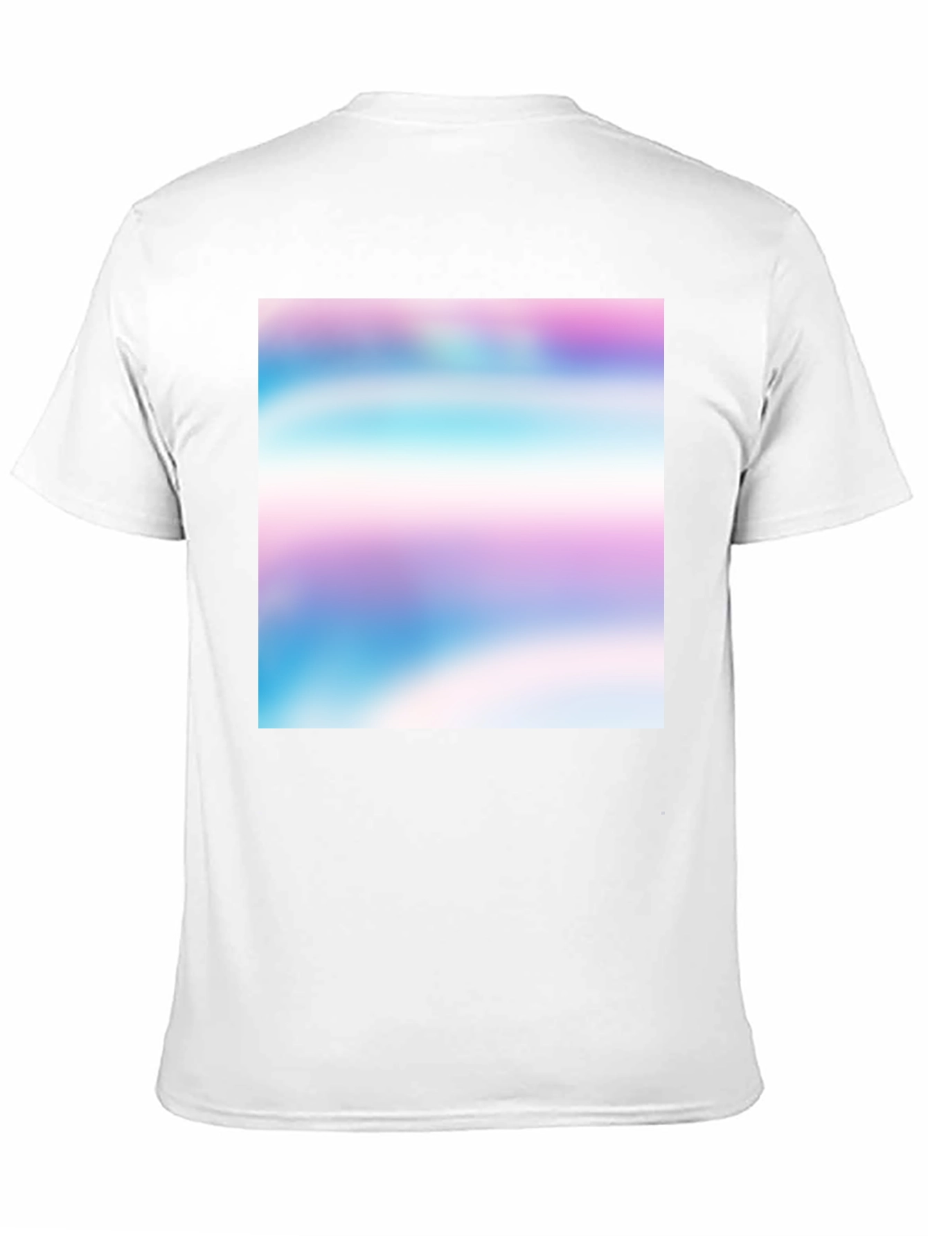 Black T-Shirt with Abstract Pastel Design