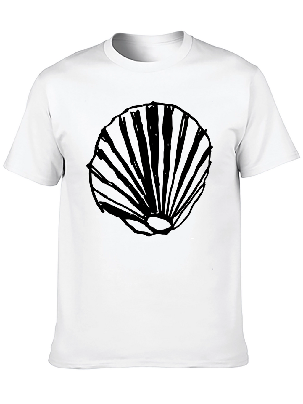 Black Seashell Graphic T-Shirt