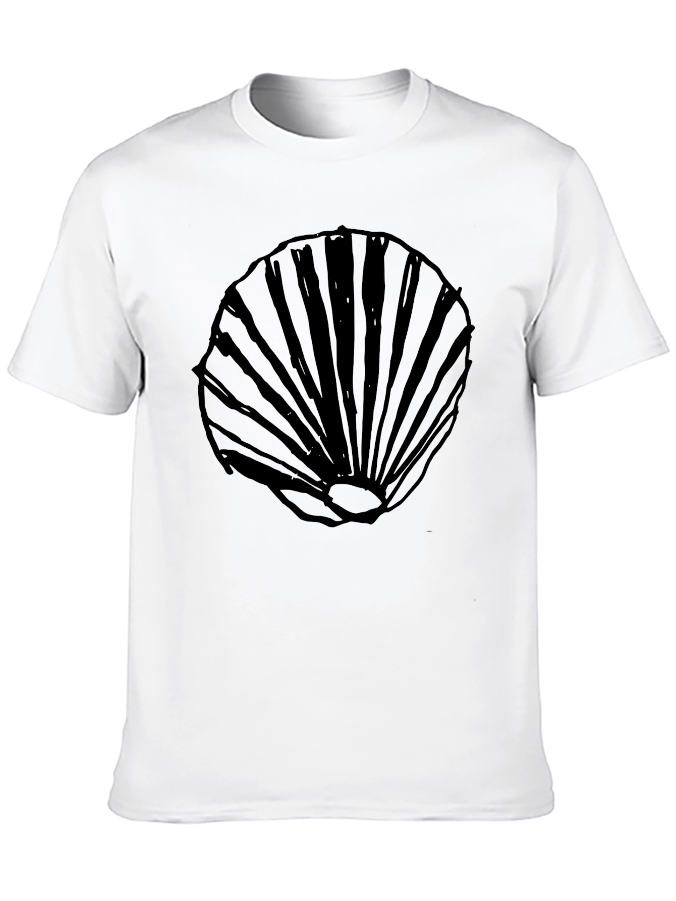 Black Seashell Graphic T-Shirt