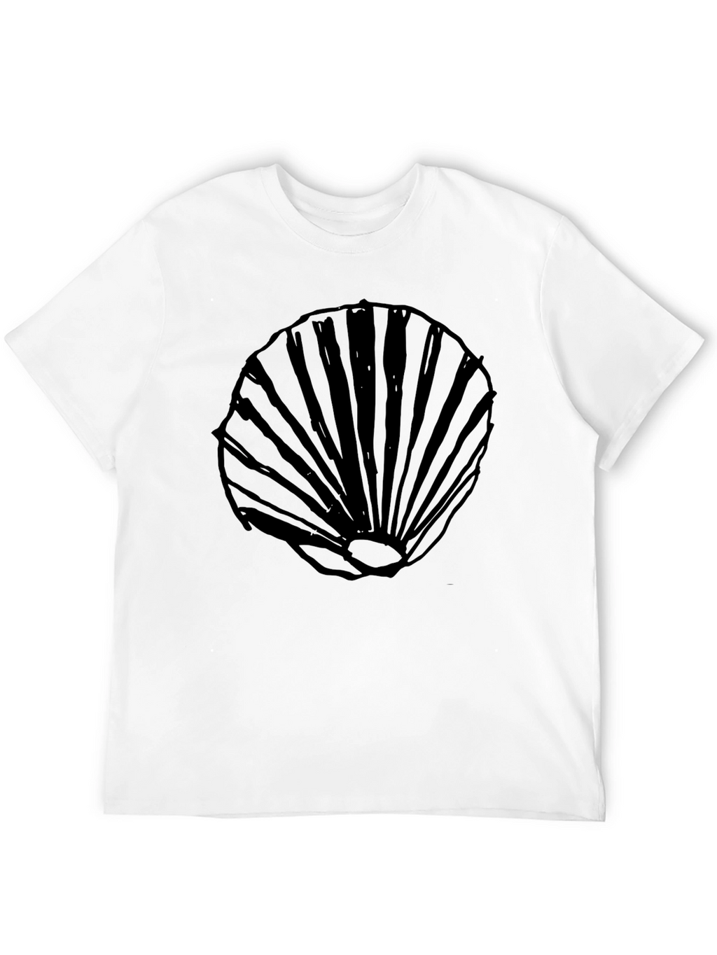 Black Seashell Graphic T-Shirt