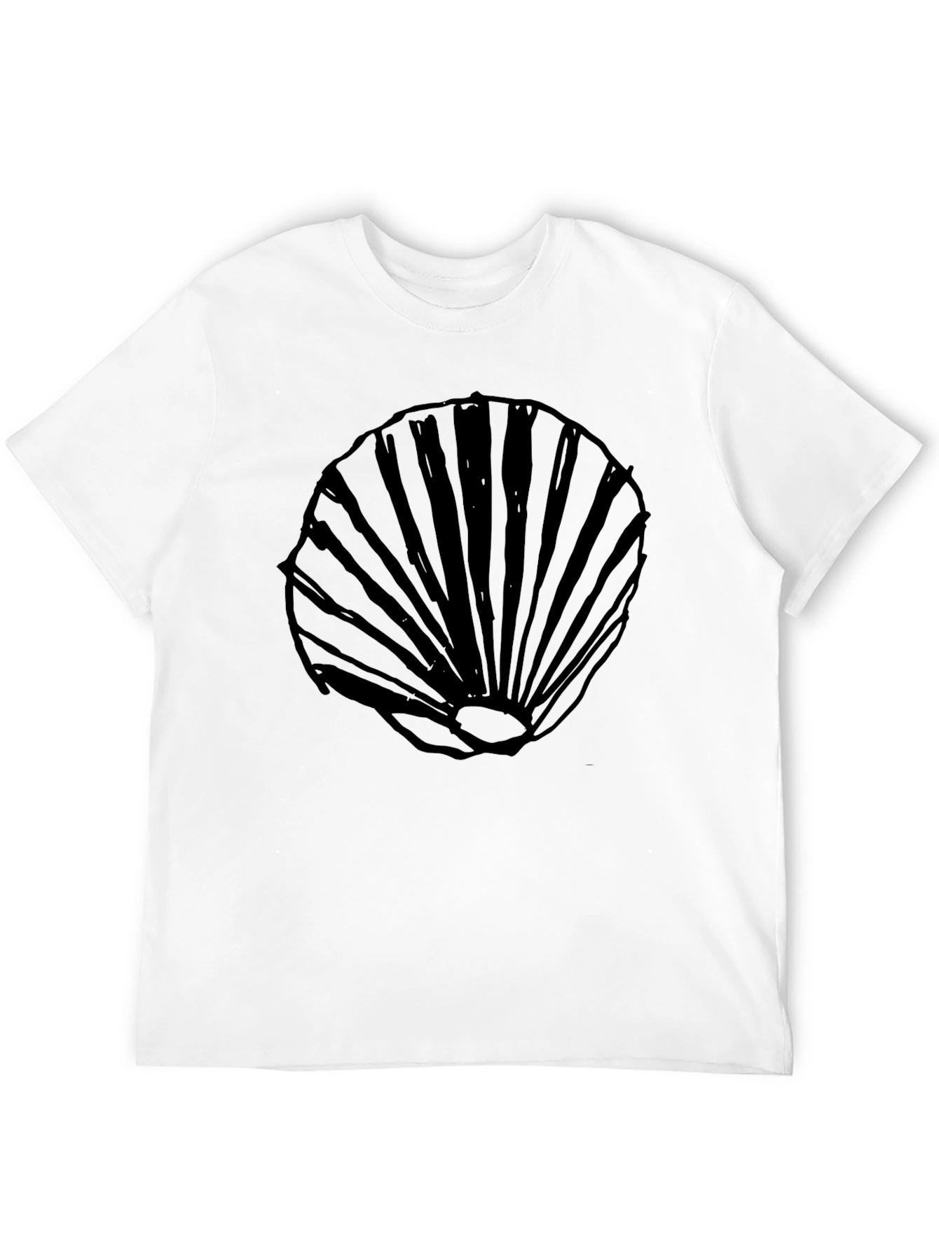 Black Seashell Graphic T-Shirt