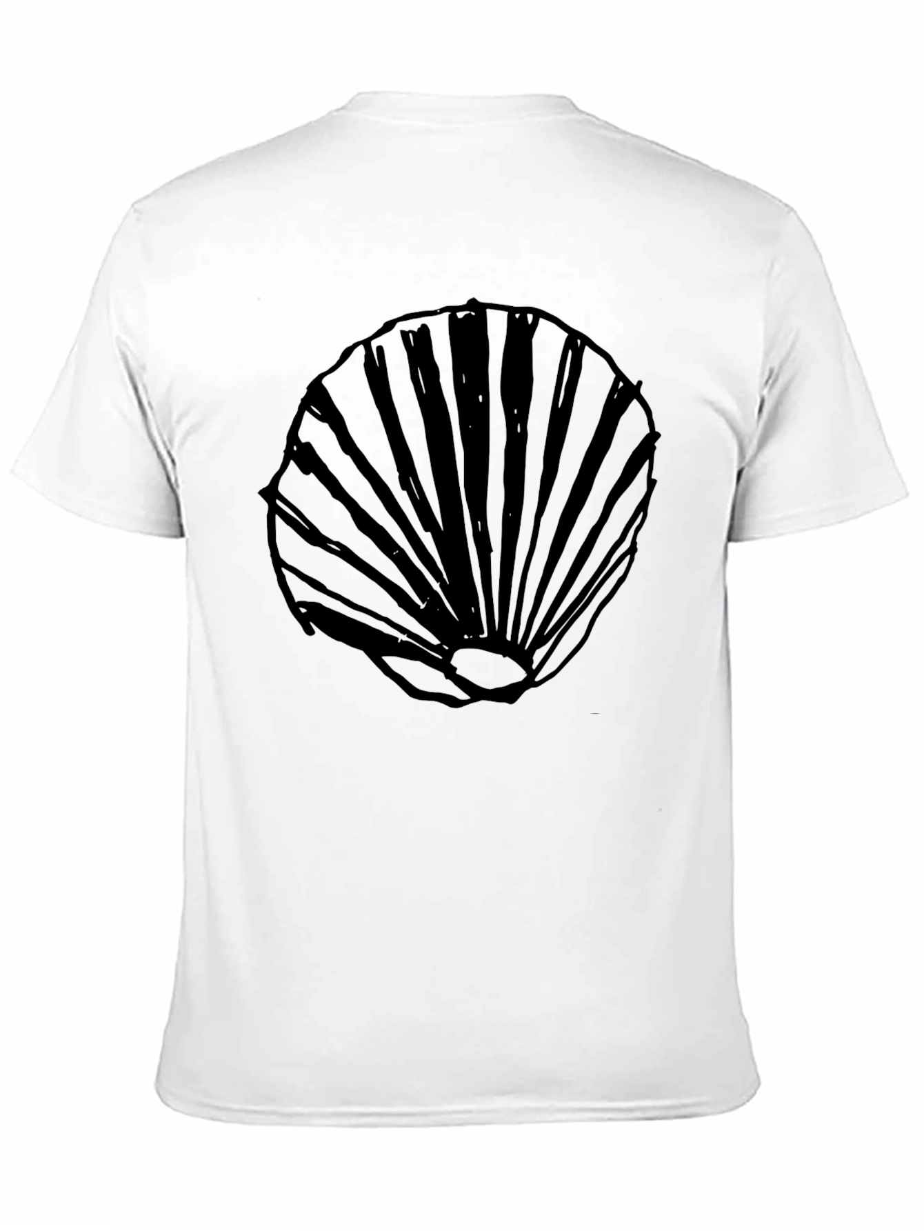 Black Seashell Graphic T-Shirt