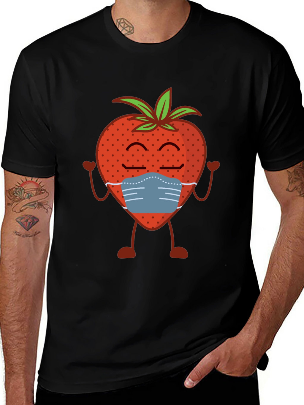 Strawberry Mask T-Shirt - Stay Safe & Stylish!